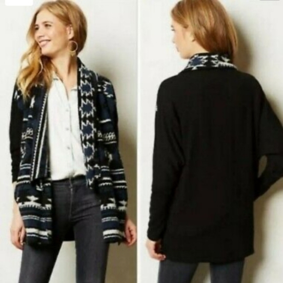 Anthropologie DOLAN Santiam Blanket Open Cardigan Sweater Size S - Picture 2 of 10